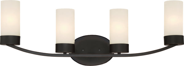 Nuvo Lighting - 60-6324 - Four Light Vanity - Denver - Mahogany Bronze from Lighting & Bulbs Unlimited in Charlotte, NC