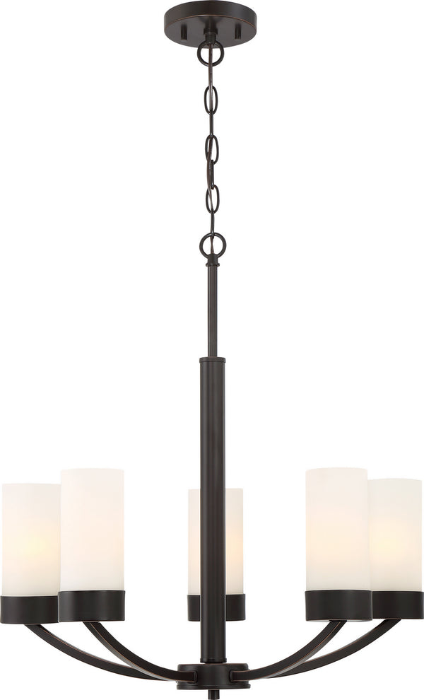 Nuvo Lighting - 60-6325 - Five Light Chandelier - Denver - Mahogany Bronze from Lighting & Bulbs Unlimited in Charlotte, NC