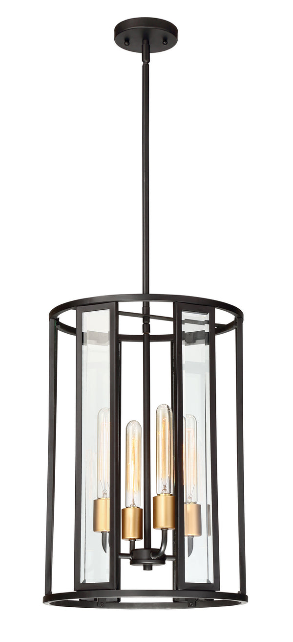 Nuvo Lighting - 60-6415 - Four Light Foyer Pendant - Payne - Midnight Bronze from Lighting & Bulbs Unlimited in Charlotte, NC