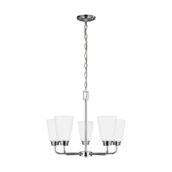 Generation Lighting - 3115205-05 - Five Light Chandelier - Kerrville - Chrome from Lighting & Bulbs Unlimited in Charlotte, NC
