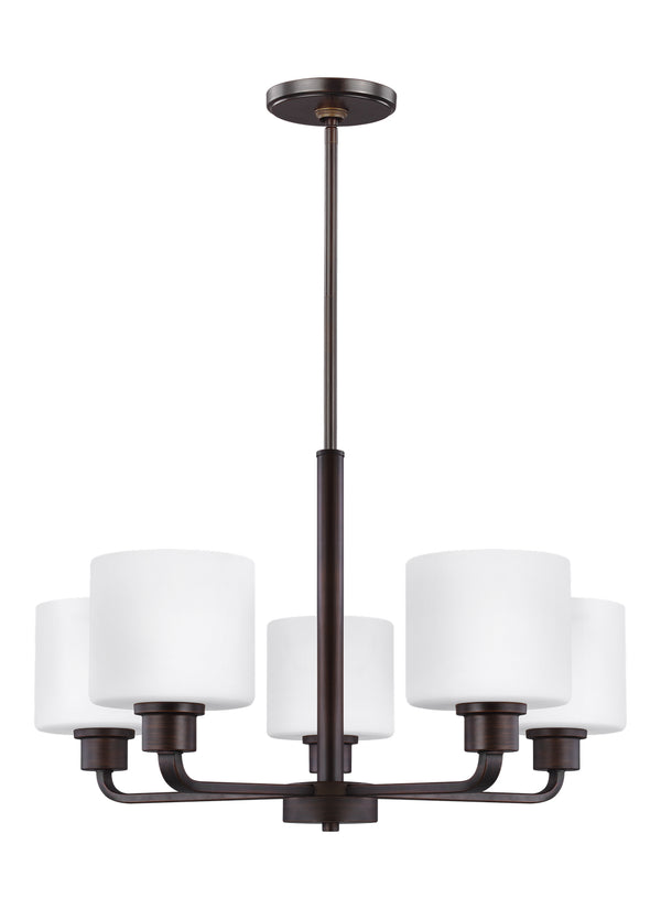 Generation Lighting - 3128805-710 - Five Light Chandelier - Canfield - Bronze from Lighting & Bulbs Unlimited in Charlotte, NC
