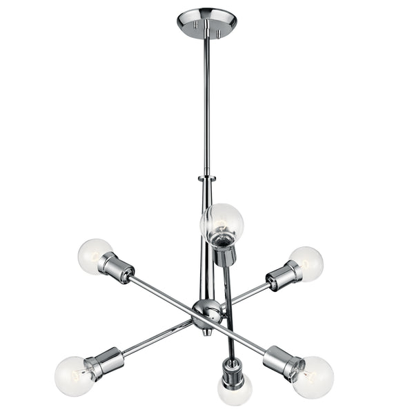 Kichler - 43095CH - Six Light Chandelier - Armstrong - Chrome from Lighting & Bulbs Unlimited in Charlotte, NC