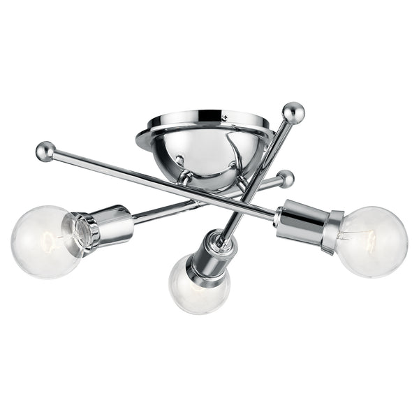 Kichler - 43196CH - Three Light Flush Mount - Armstrong - Chrome from Lighting & Bulbs Unlimited in Charlotte, NC
