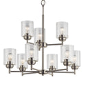 Nine Light Chandelier from the Winslow Collection in Brushed Nickel Finish by Kichler