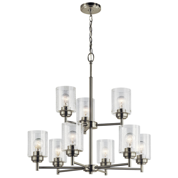Kichler - 44031NI - Nine Light Chandelier - Winslow - Brushed Nickel from Lighting & Bulbs Unlimited in Charlotte, NC