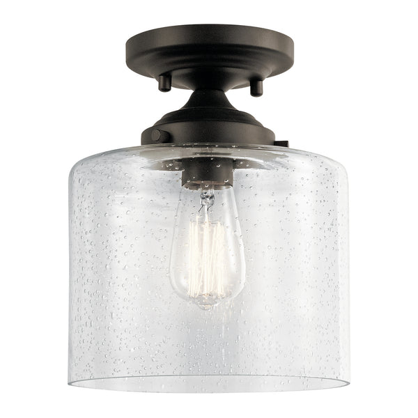 Kichler - 44033OZ - One Light Semi Flush Mount - Winslow - Olde Bronze from Lighting & Bulbs Unlimited in Charlotte, NC
