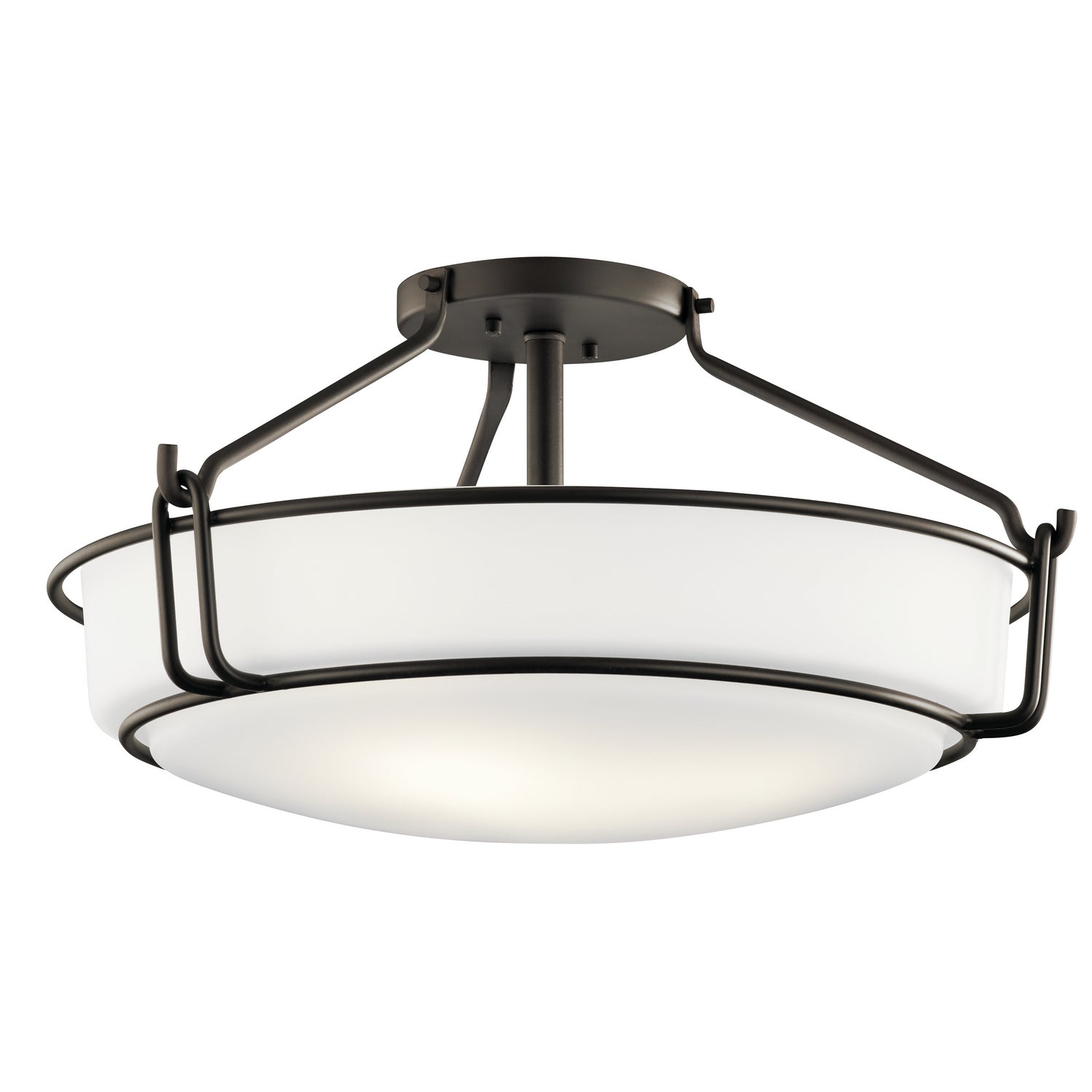 Kichler - 44086OZ - Four Light Semi Flush Mount - Alkire - Olde Bronze from Lighting & Bulbs Unlimited in Charlotte, NC