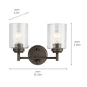 Two Light Bath from the Winslow Collection in Olde Bronze Finish by Kichler