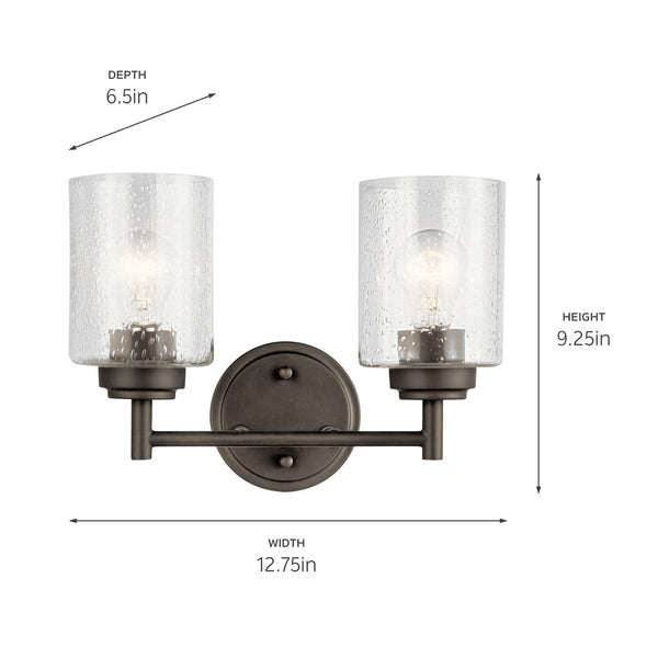 Two Light Bath from the Winslow Collection in Olde Bronze Finish by Kichler
