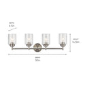 Four Light Bath from the Winslow Collection in Brushed Nickel Finish by Kichler