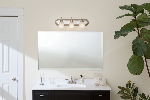 Three Light Bath from the No Family Collection in Brushed Nickel Finish by Kichler