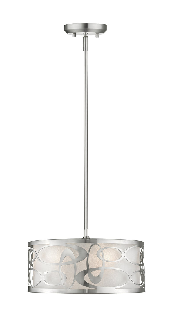 Z-Lite - 195-14BN - Three Light Pendant - Opal - Brushed Nickel from Lighting & Bulbs Unlimited in Charlotte, NC