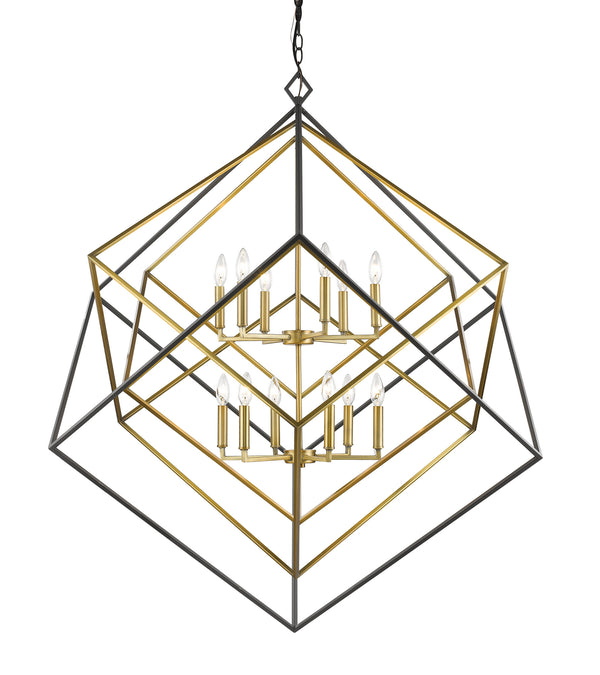 Z-Lite - 457-12OBR-BRZ - 12 Light Chandelier - Euclid - Olde Brass / Bronze from Lighting & Bulbs Unlimited in Charlotte, NC