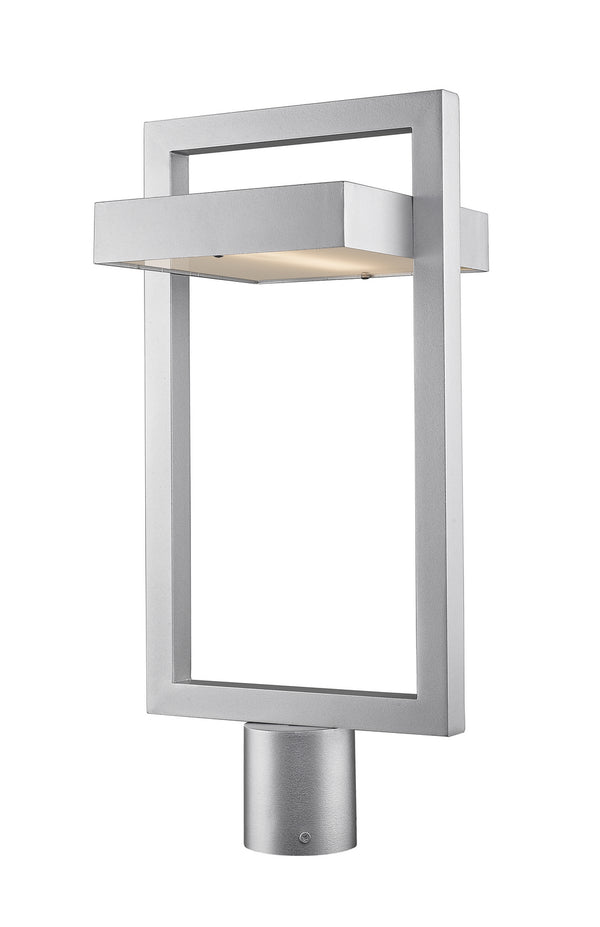 Z-Lite - 566PHBR-SL-LED - LED Outdoor Post Mount - Luttrel - Silver from Lighting & Bulbs Unlimited in Charlotte, NC