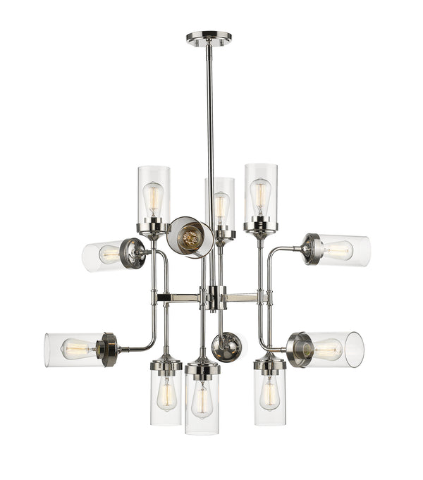Z-Lite - 617-12PN - 12 Light Pendant - Calliope - Polished Nickel from Lighting & Bulbs Unlimited in Charlotte, NC