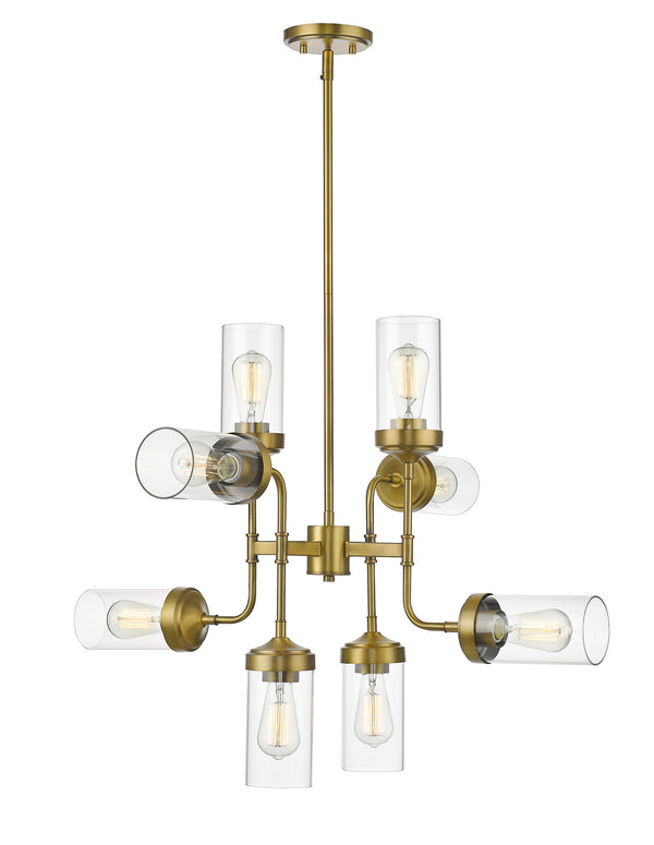 Z-Lite - 617-8FB - Eight Light Pendant - Calliope - Foundry Brass from Lighting & Bulbs Unlimited in Charlotte, NC