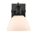 Golden - 3118-BA1 BLK-OP - One Light Bath Vanity - Hines BLK - Matte Black from Lighting & Bulbs Unlimited in Charlotte, NC