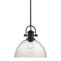 Golden - 3118-L BLK-SD - One Light Pendant - Hines BLK - Matte Black from Lighting & Bulbs Unlimited in Charlotte, NC