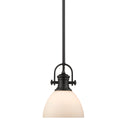 Golden - 3118-M1L BLK-OP - One Light Mini Pendant - Hines BLK - Matte Black from Lighting & Bulbs Unlimited in Charlotte, NC