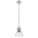 One Light Mini Pendant from the Hines CH Collection in Chrome Finish by Golden