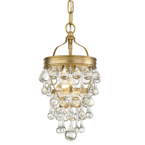 Crystorama - 131-VG - One Light Mini Chandelier - Calypso - Vibrant Gold from Lighting & Bulbs Unlimited in Charlotte, NC