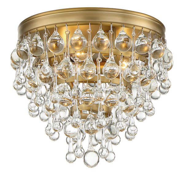 Crystorama - 135-VG - Three Light Ceiling Mount - Calypso - Vibrant Gold from Lighting & Bulbs Unlimited in Charlotte, NC