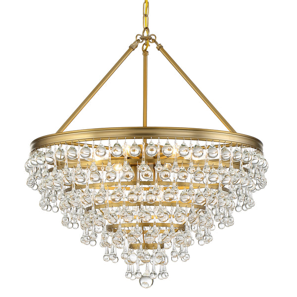 Crystorama - 137-VG - Eight Light Chandelier - Calypso - Vibrant Gold from Lighting & Bulbs Unlimited in Charlotte, NC