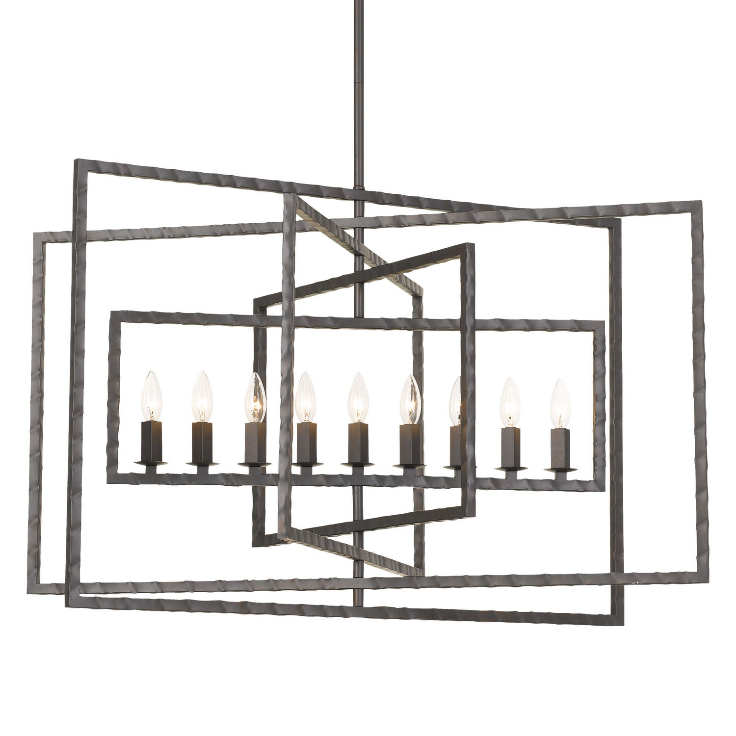 Crystorama - 337-RS - Nine Light Chandelier - Capri - Raw Steel from Lighting & Bulbs Unlimited in Charlotte, NC