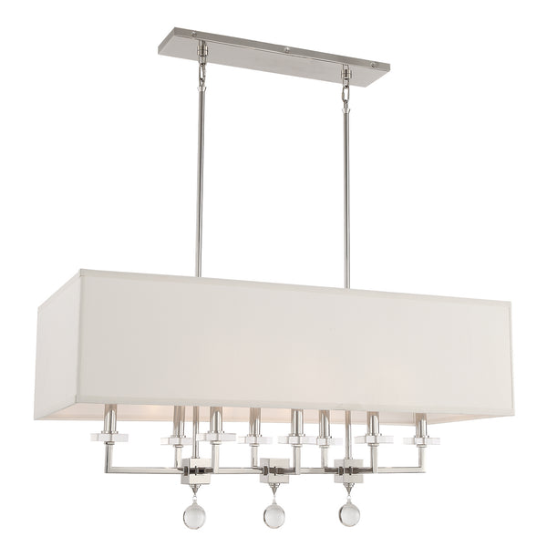 Crystorama - 8109-PN - Eight Light Chandelier - Paxton - Polished Nickel from Lighting & Bulbs Unlimited in Charlotte, NC