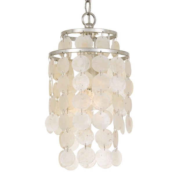 Crystorama - BRI-3000-SA - One Light Mini Chandelier - Brielle - Antique Silver from Lighting & Bulbs Unlimited in Charlotte, NC
