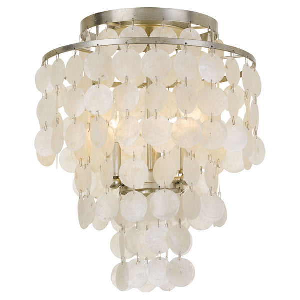 Crystorama - BRI-3003-SA - Three Light Ceiling Mount - Brielle - Antique Silver from Lighting & Bulbs Unlimited in Charlotte, NC