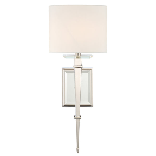 Crystorama - CLI-231-PN - One Light Wall Mount - Clifton - Polished Nickel from Lighting & Bulbs Unlimited in Charlotte, NC
