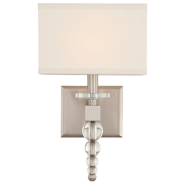 Crystorama - CLO-8892-BN - One Light Wall Mount - Clover - Brushed Nickel from Lighting & Bulbs Unlimited in Charlotte, NC