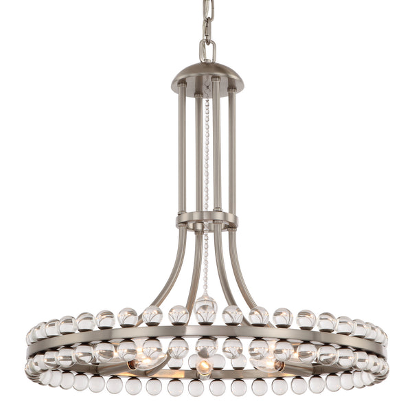 Crystorama - CLO-8898-BN - Eight Light Chandelier - Clover - Brushed Nickel from Lighting & Bulbs Unlimited in Charlotte, NC