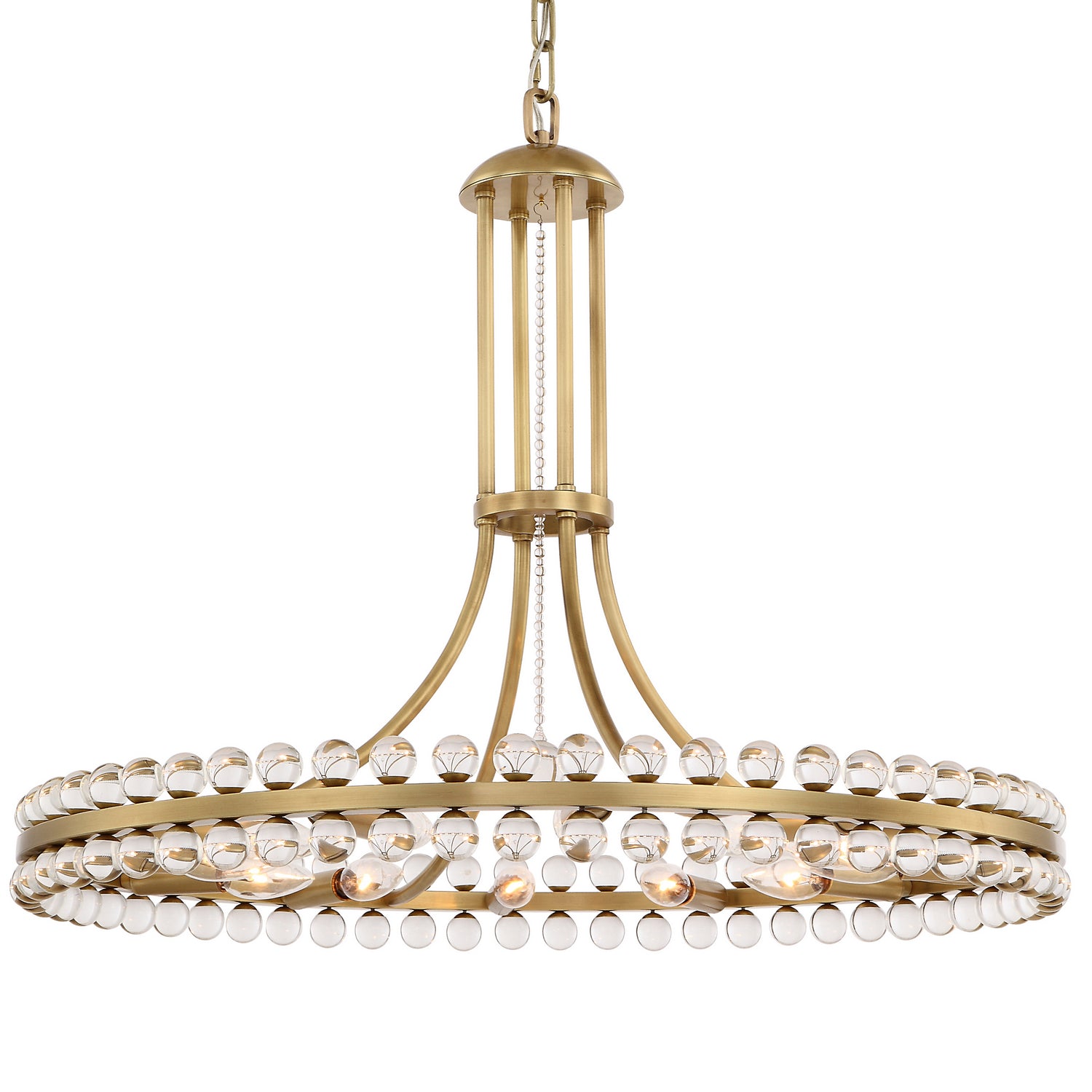 Crystorama - CLO-8899-AG - 12 Light Chandelier - Clover - Aged Brass from Lighting & Bulbs Unlimited in Charlotte, NC