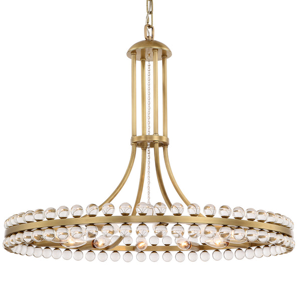 Crystorama - CLO-8899-AG - 12 Light Chandelier - Clover - Aged Brass from Lighting & Bulbs Unlimited in Charlotte, NC