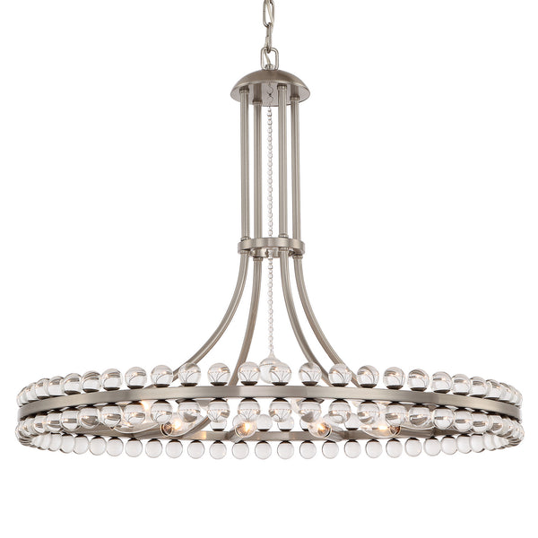 Crystorama - CLO-8899-BN - 12 Light Chandelier - Clover - Brushed Nickel from Lighting & Bulbs Unlimited in Charlotte, NC