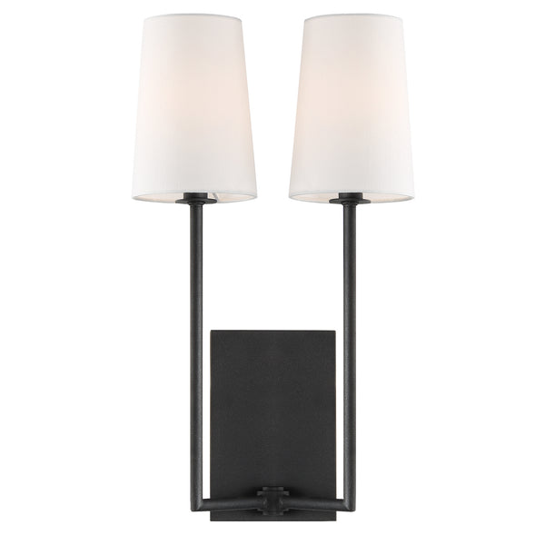 Crystorama - LEN-252-BF - Two Light Wall Mount - Lena - Black Forged from Lighting & Bulbs Unlimited in Charlotte, NC
