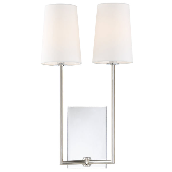 Crystorama - LEN-252-CH - Two Light Wall Mount - Lena - Polished Chrome from Lighting & Bulbs Unlimited in Charlotte, NC