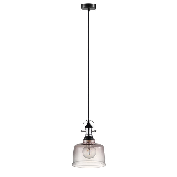 Eglo USA - 202424A - One Light Pendant - Gilwell - Matte Black and Chrome from Lighting & Bulbs Unlimited in Charlotte, NC
