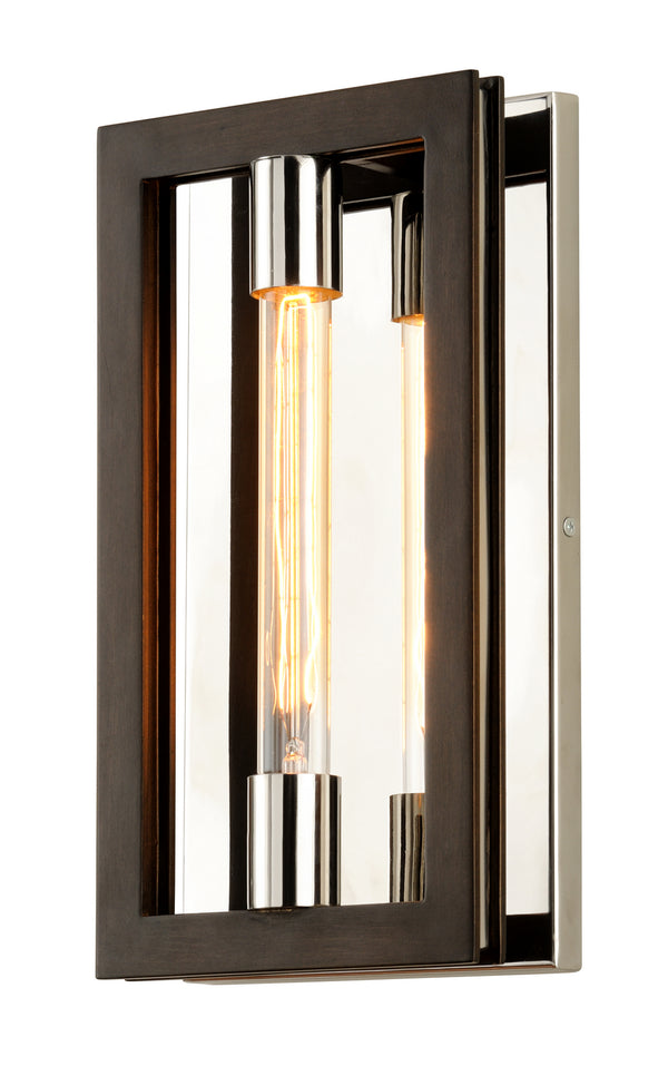 Troy Lighting - B6181 - One Light Wall Sconce - Enigma - Bronze With Polished Stainless from Lighting & Bulbs Unlimited in Charlotte, NC
