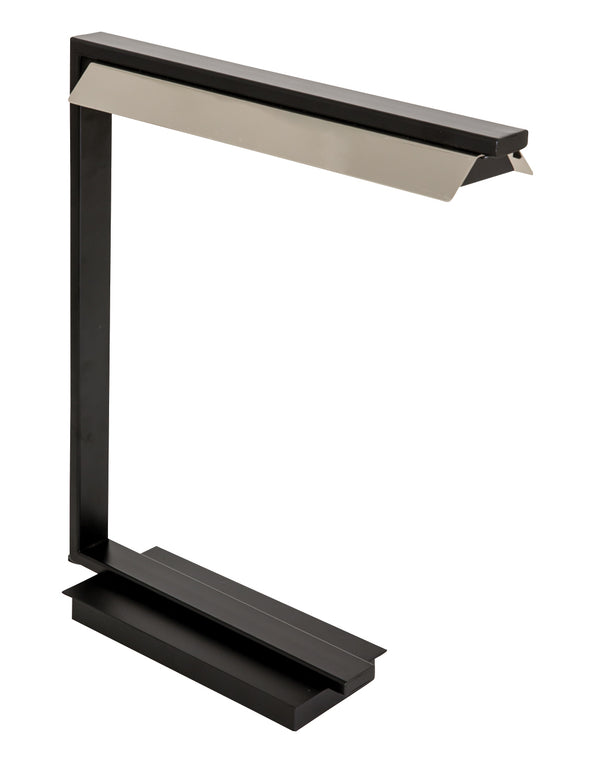 LED Table Lamp from the Jay Collection in Black With Polished Nickel Finish by House of Troy