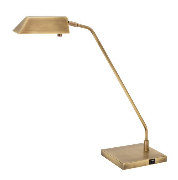 LED Table Lamp from the Newbury Collection in Antique Brass Finish by House of Troy