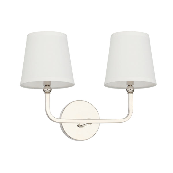 Capital Lighting - 119321PN-674 - Two Light Vanity - Dawson - Polished Nickel from Lighting & Bulbs Unlimited in Charlotte, NC