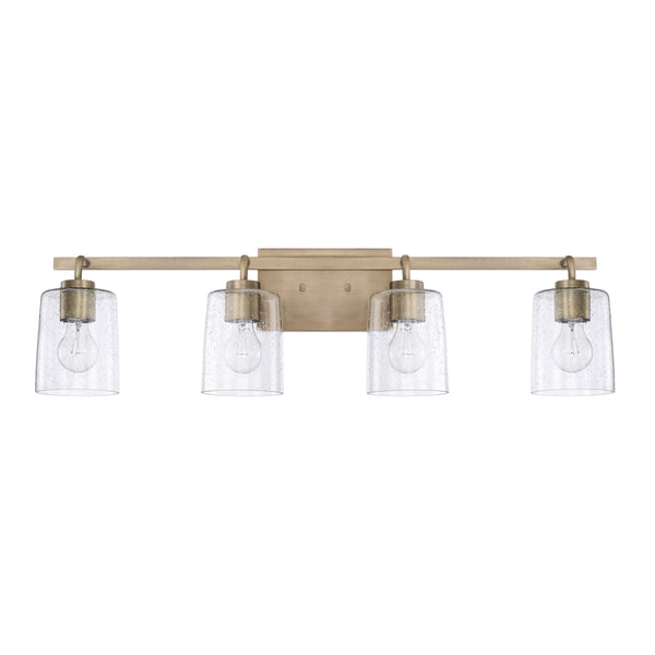 Capital Lighting - 128541AD-449 - Four Light Vanity - Greyson - Aged Brass from Lighting & Bulbs Unlimited in Charlotte, NC