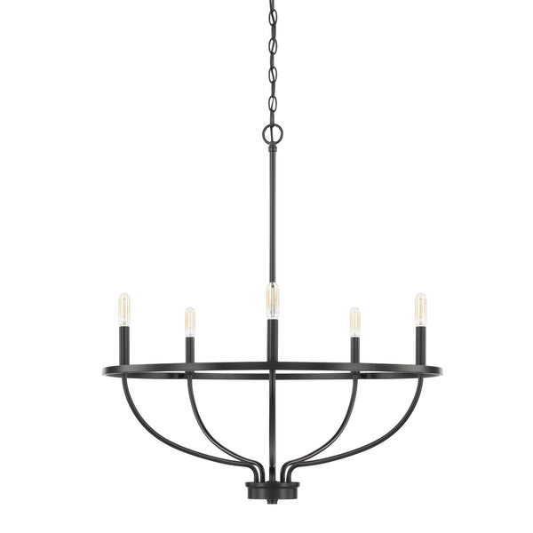 Capital Lighting - 428551MB - Five Light Chandelier - Greyson - Matte Black from Lighting & Bulbs Unlimited in Charlotte, NC
