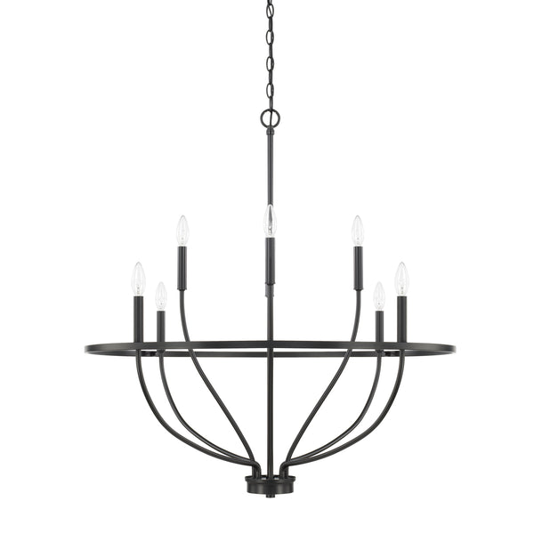 Capital Lighting - 428581MB - Eight Light Chandelier - Greyson - Matte Black from Lighting & Bulbs Unlimited in Charlotte, NC