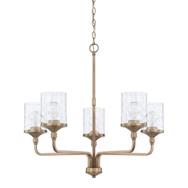 Capital Lighting - 428851AD-451 - Five Light Chandelier - Colton - Aged Brass from Lighting & Bulbs Unlimited in Charlotte, NC