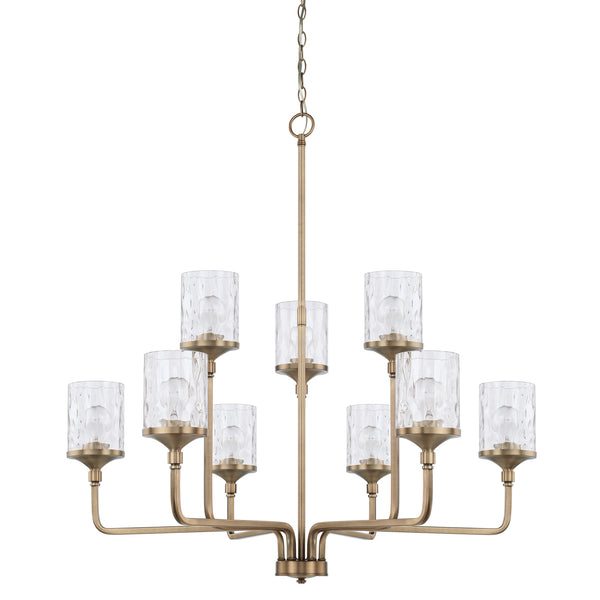 Capital Lighting - 428891AD-451 - Nine Light Chandelier - Colton - Aged Brass from Lighting & Bulbs Unlimited in Charlotte, NC