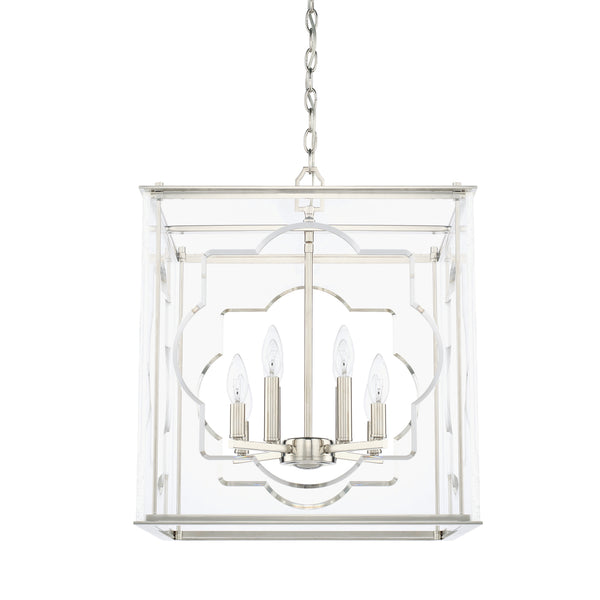 Capital Lighting - 525681PN - Eight Light Foyer Pendant - Aria - Polished Nickel from Lighting & Bulbs Unlimited in Charlotte, NC